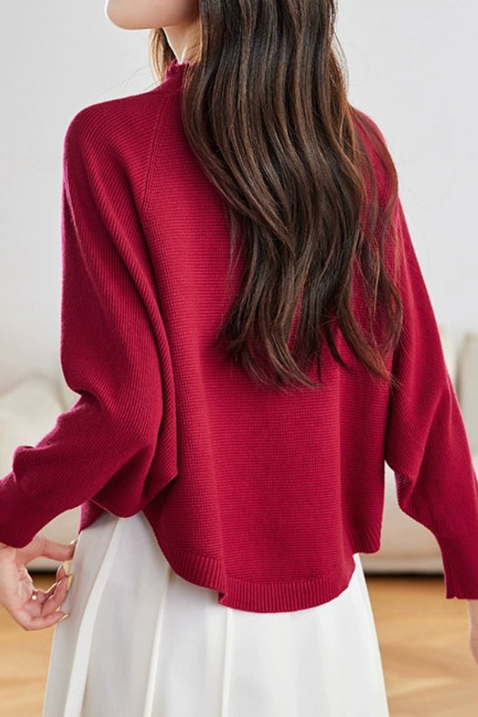 Lässiger Cardigan mit Batwing-Ärmeln und Fransen