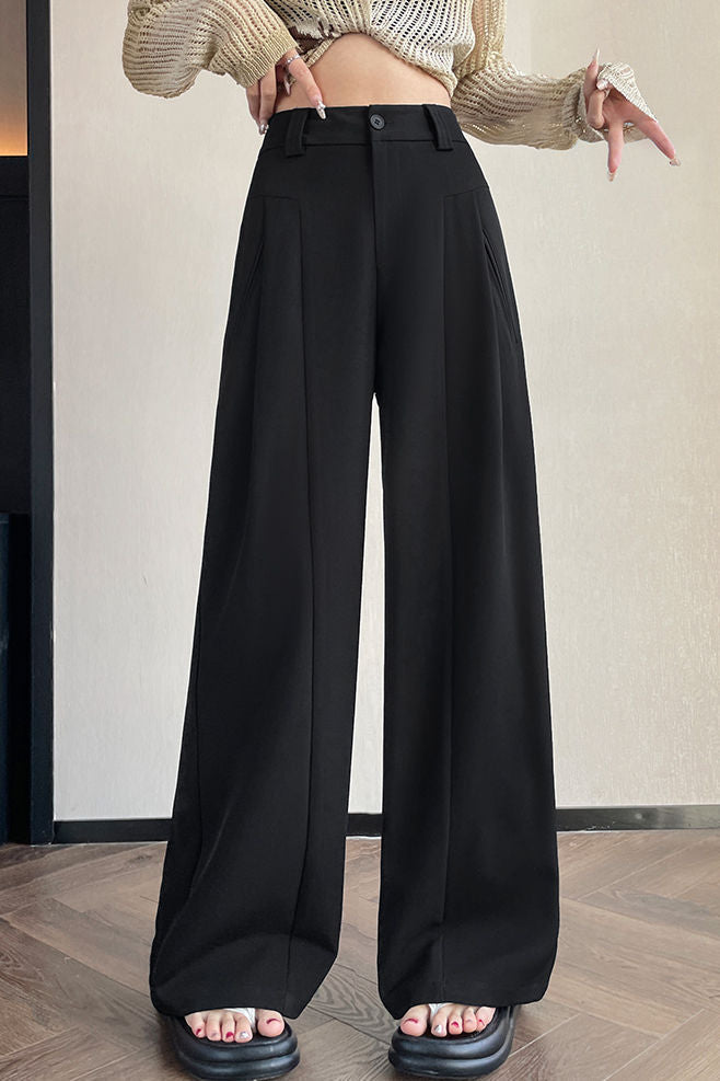 Lässige vielseitige plissierte weite Hose