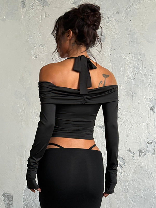 Damen Einfarbige Lange Ärmel