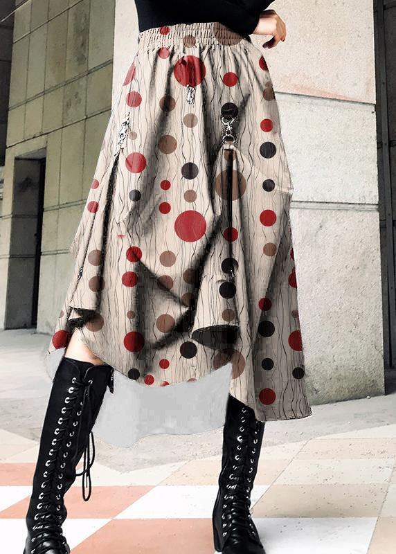 Lässiger schwarzer, geraffter Sommerrock mit asymmetrischem Design aus Baumwolle