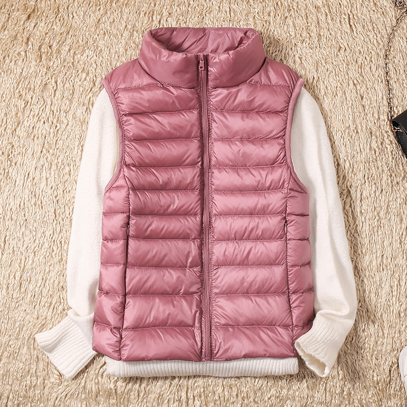 Simylle® | Neue Winterweste mit weißen Entenfedern