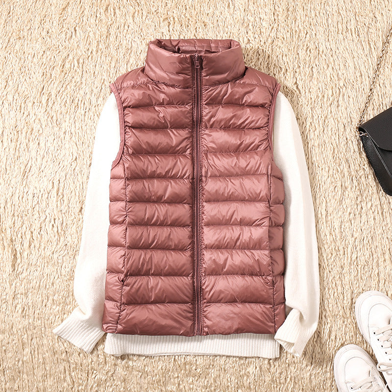 Simylle® | Neue Winterweste mit weißen Entenfedern