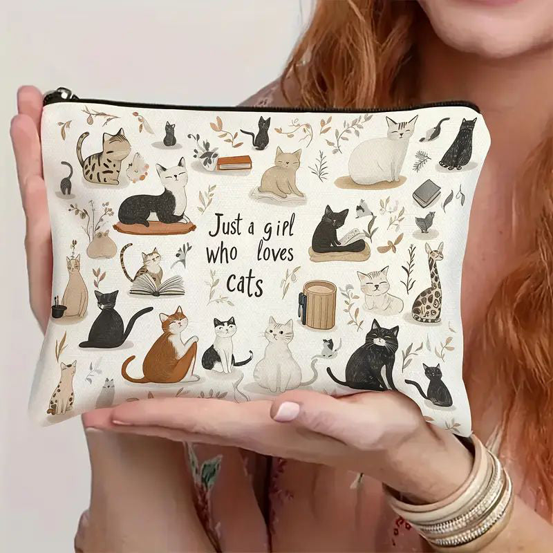 Lässige Katzenmuster Tasche