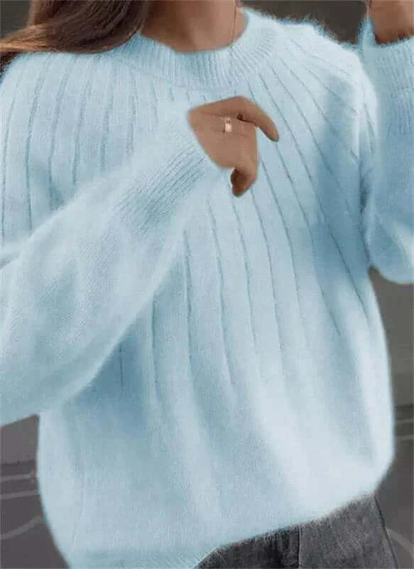 Winifred - Flauschiger kaschmirähnlicher Strickpullover