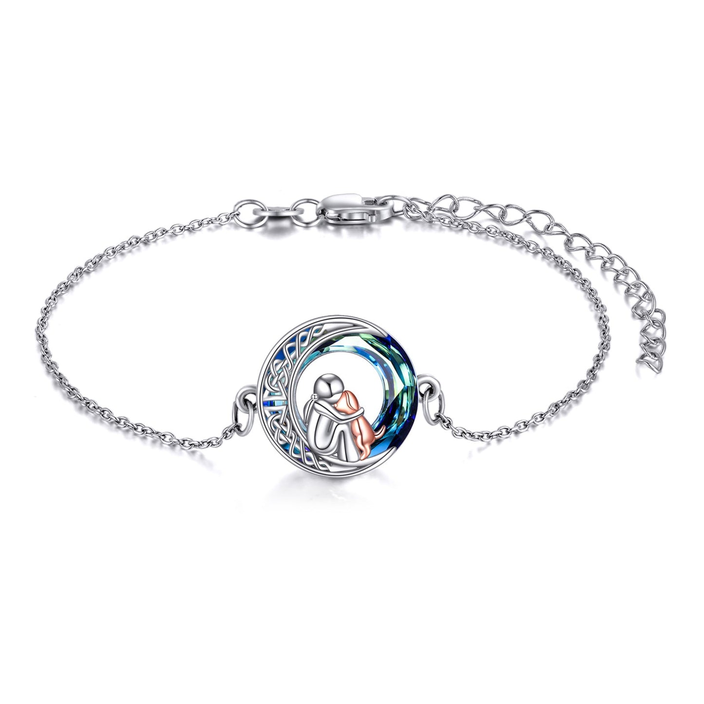 Verstellbares Charm-Armband für Hunde aus Sterlingsilber