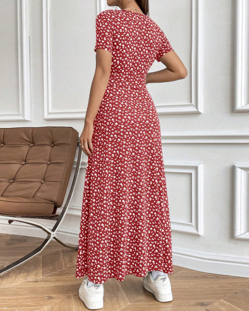 Elegantes Sexy Druckkleid