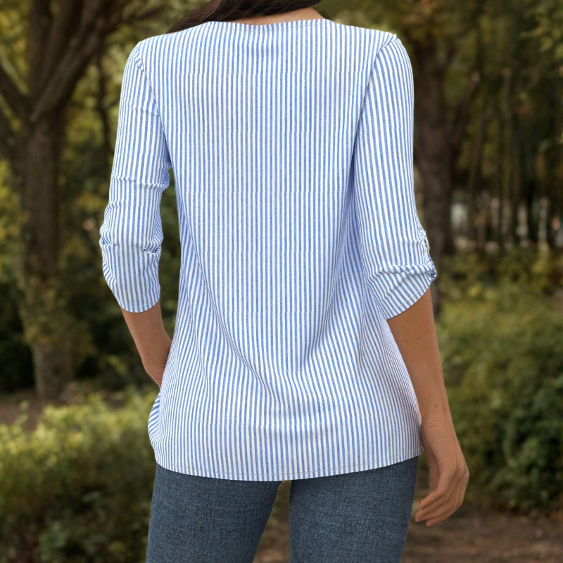 Lässige gestreifte Bluse