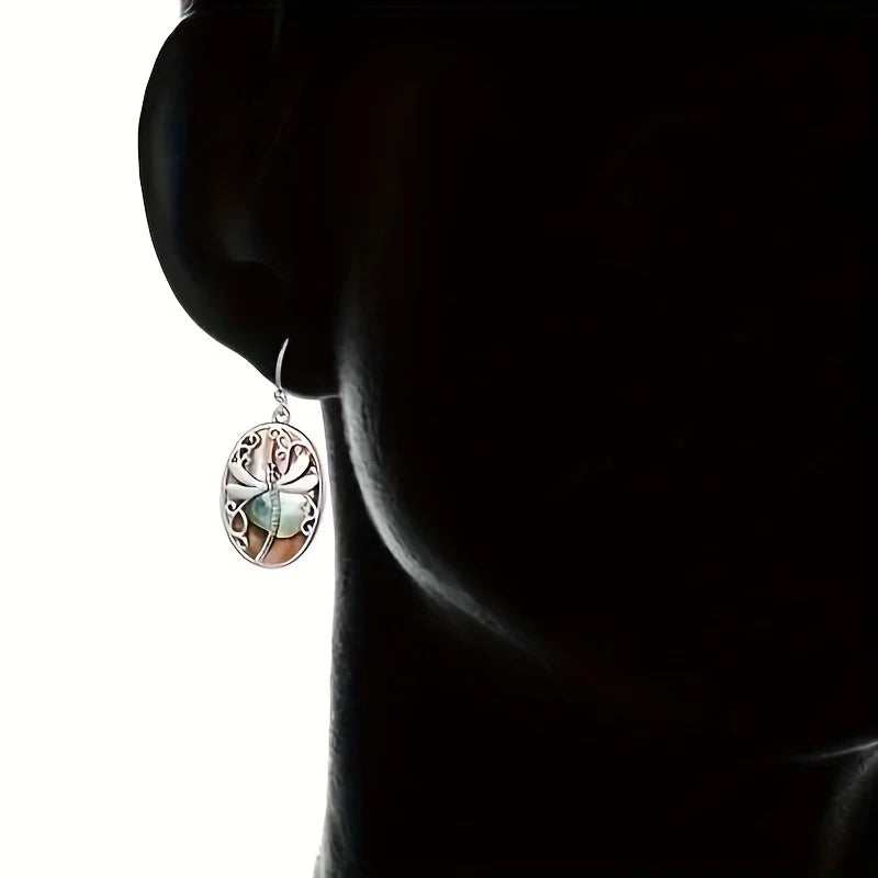 Abalone-Schalen-Libellenohrringe – Symbol für Erneuerung und Anmut