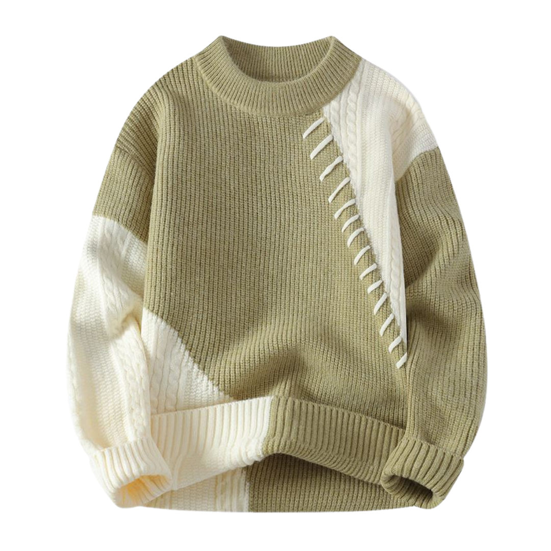 Asymmetrischer Einzigartiger Maschenstrickpullover