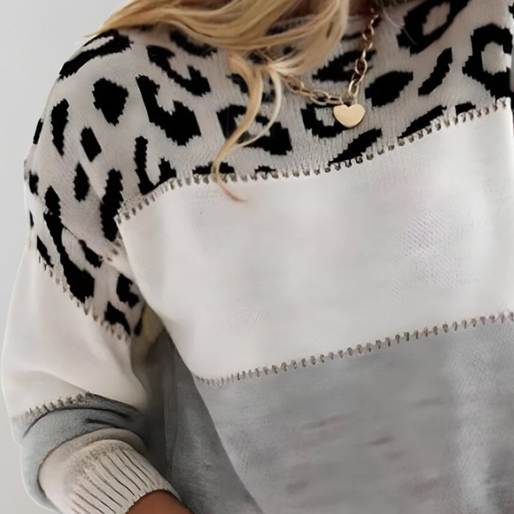 Laura | Lässiger Pullover mit Leoparden-Design