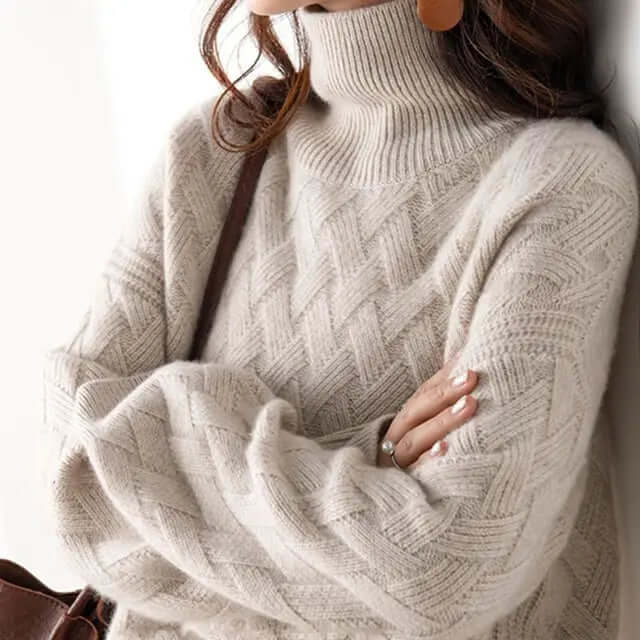 Eleganter, schicker kaschmirähnlicher Pullover