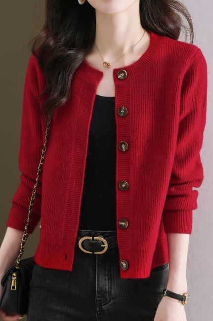 Einfarbiger kurzer Pullover