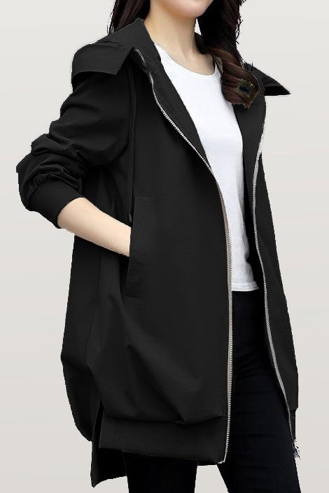 Lässiger vielseitiger Kapuzen-Trenchcoat