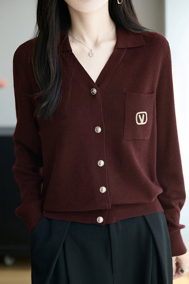 Lässiger vielseitiger Strickcardigan mit Revers