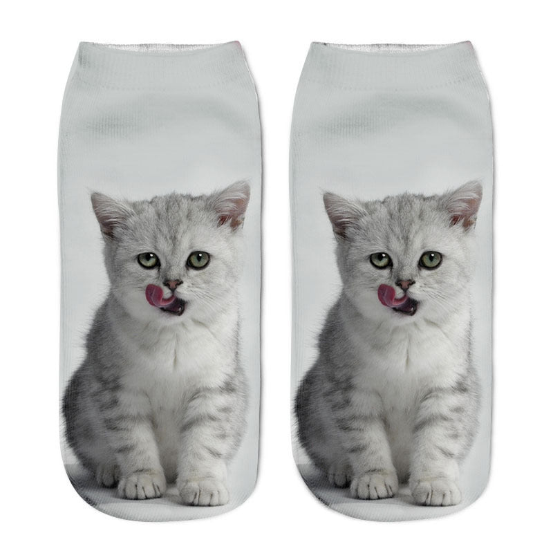 Kreative Katzenmuster-Socken