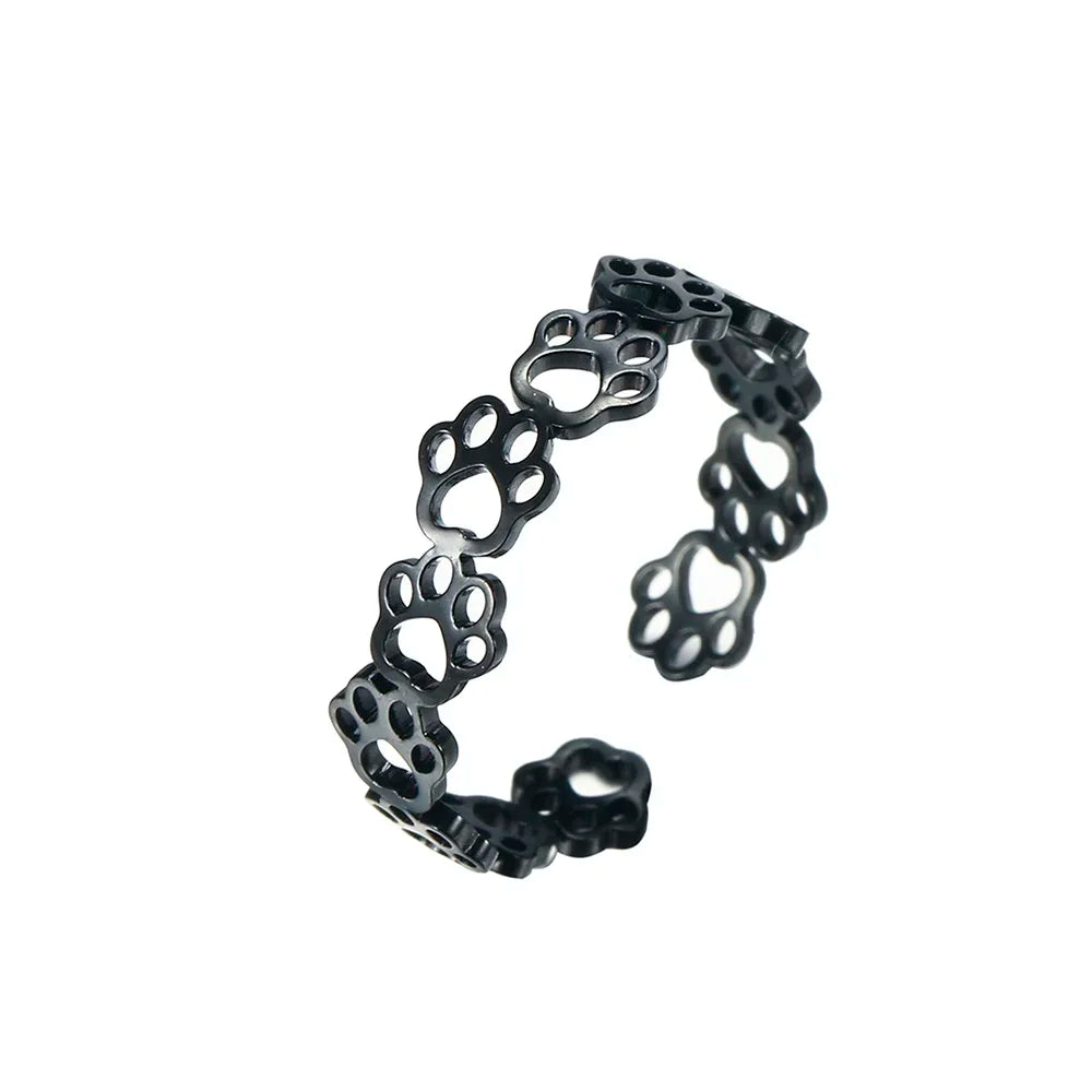 Verstellbarer Pfotenabdruckring – Aus Edelstahl