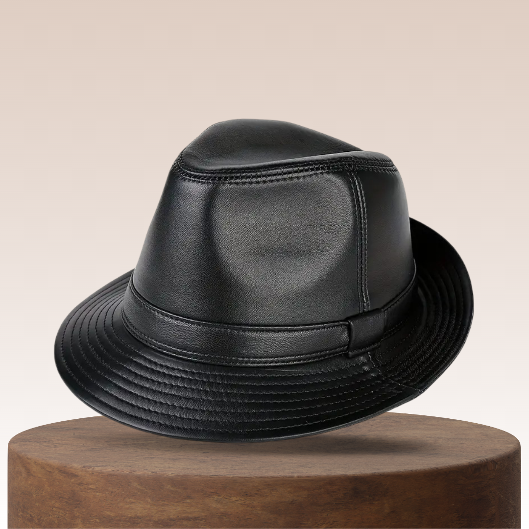 Timothy | Klassischer Leder Fedora Hut