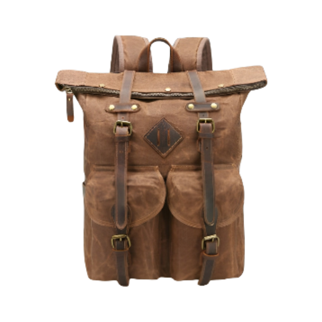 Edriel | Laptop Leder Roll-Top Rucksack