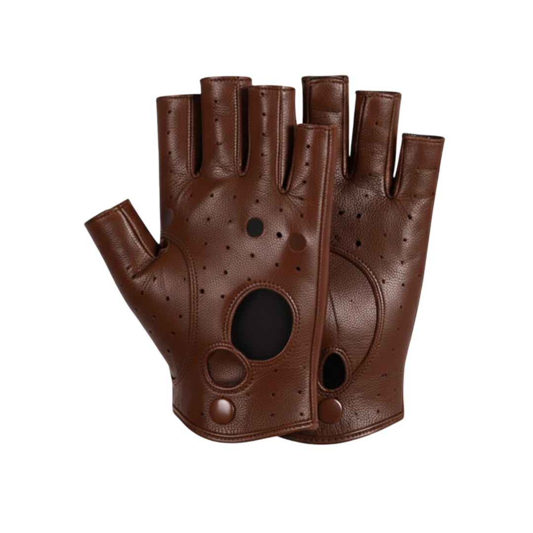 Florian | Perforierte Leder-Motorradhandschuhe