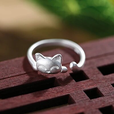 Vintage Silber Kitty Ring