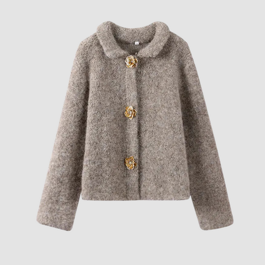 Wolljacke mit strukturiertem Knopf in Wien