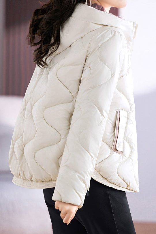 Lässige warme leichte Kapuzenjacke aus Baumwolle