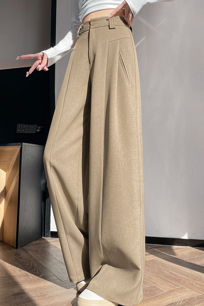 Lässige vielseitige plissierte weite Hose