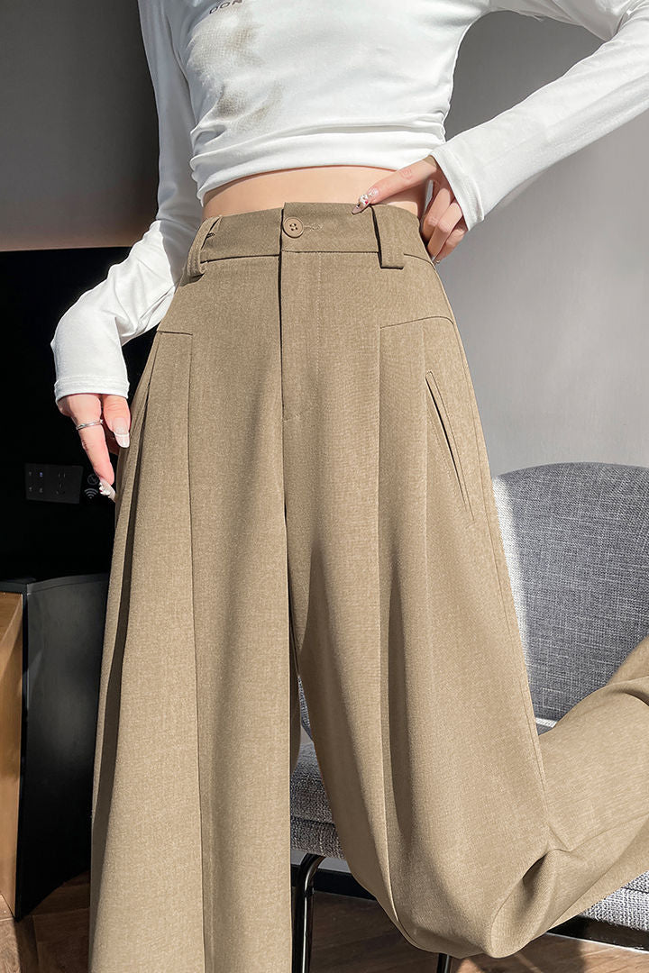 Lässige vielseitige plissierte weite Hose