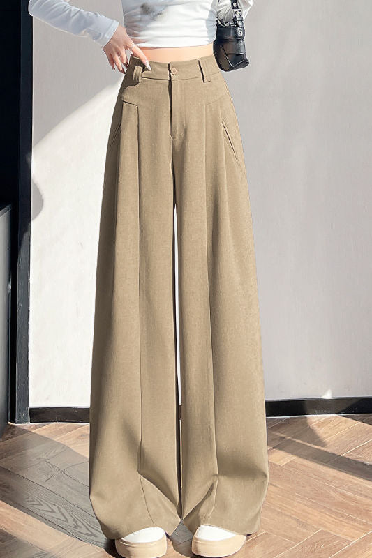 Lässige vielseitige plissierte weite Hose