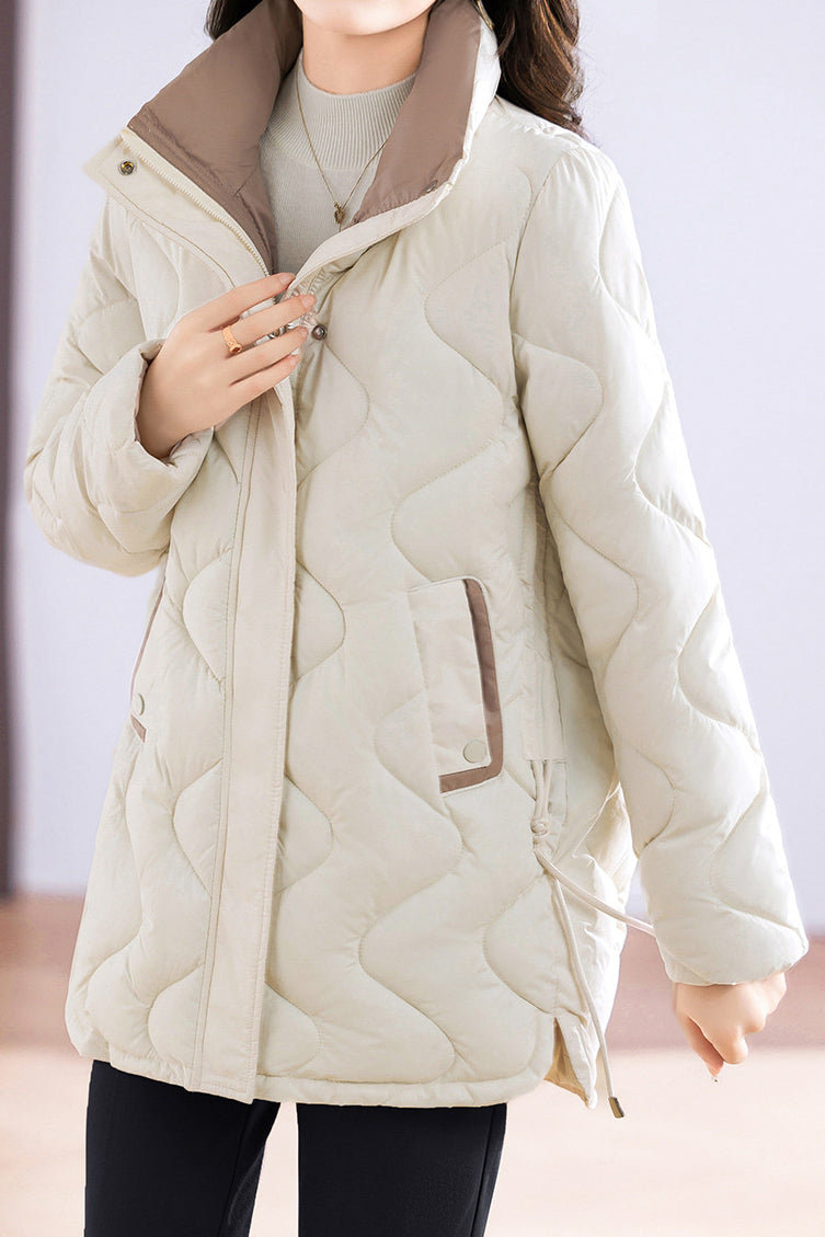 Lässige warme leichte Kapuzenjacke aus Baumwolle