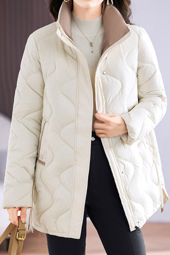 Lässige warme leichte Kapuzenjacke aus Baumwolle