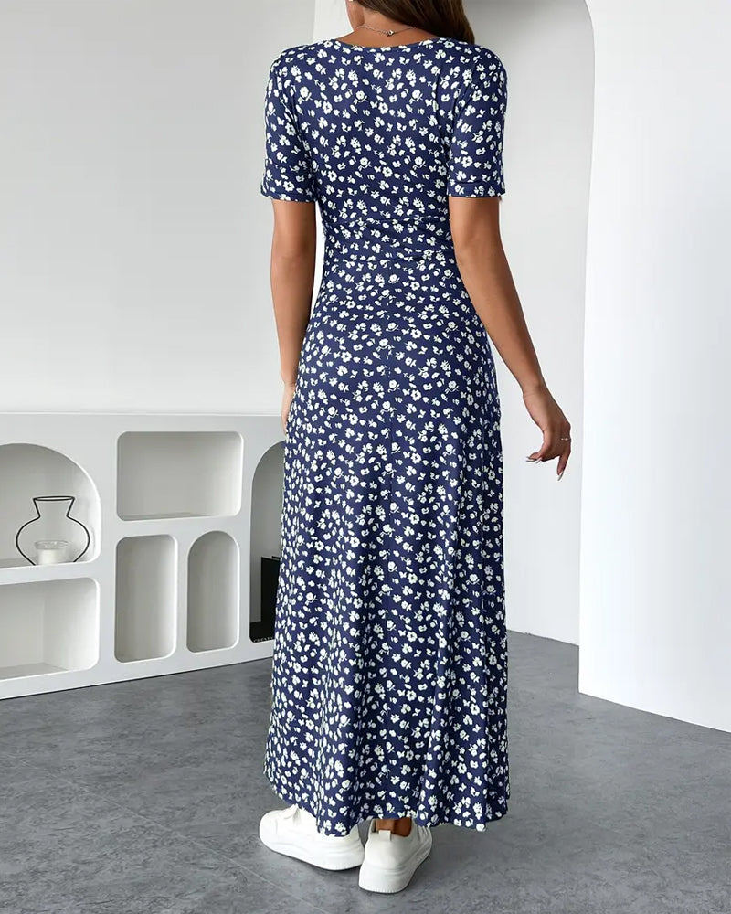 Elegantes Sexy Druckkleid