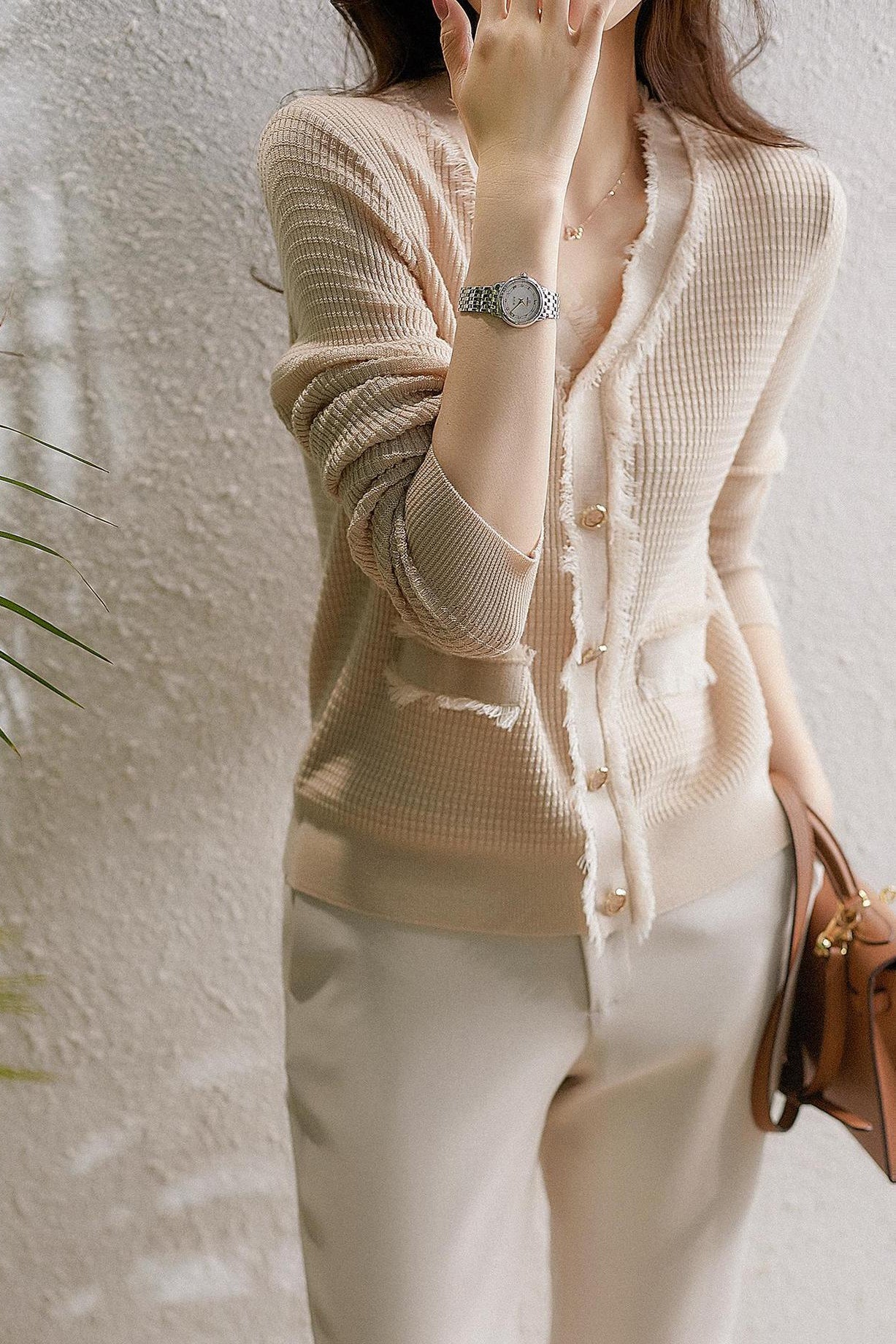 Elegantes Fransen-Stricktop