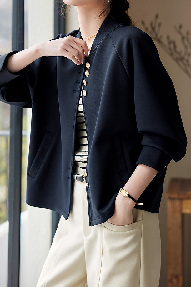 Baseballkragen Raglanärmel Sukajan