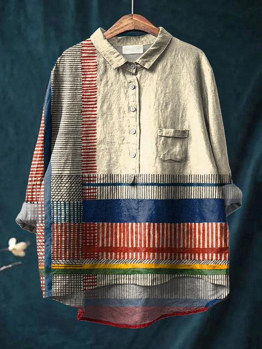 Lena | Künstlerisches Streifenhemd