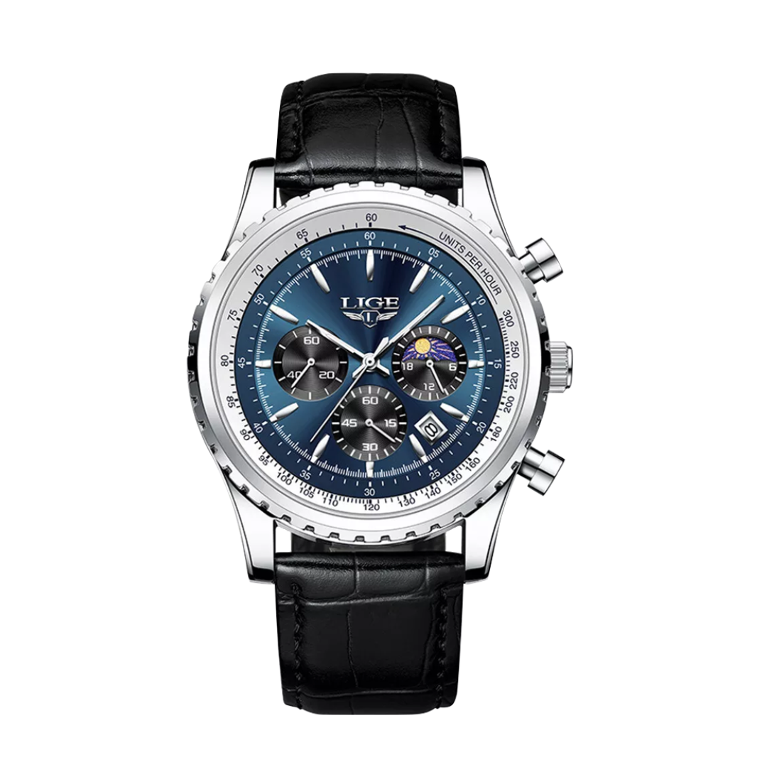 Leo | Elegante Chronograph-Mondphasen-Uhr | 46mm