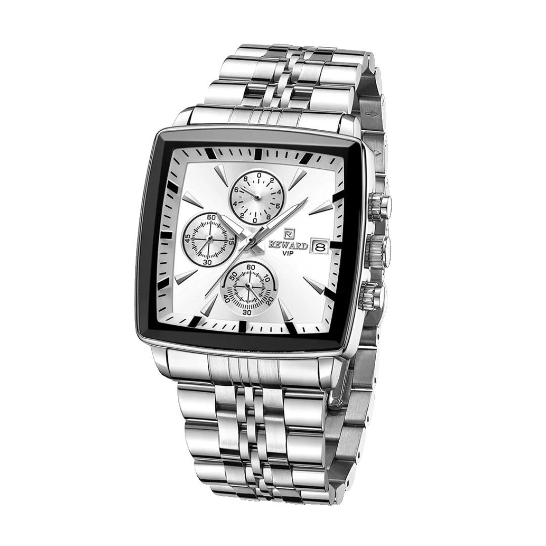 Troy | Herren Rechteckige Luxus Quarz Armbanduhr | 47mm