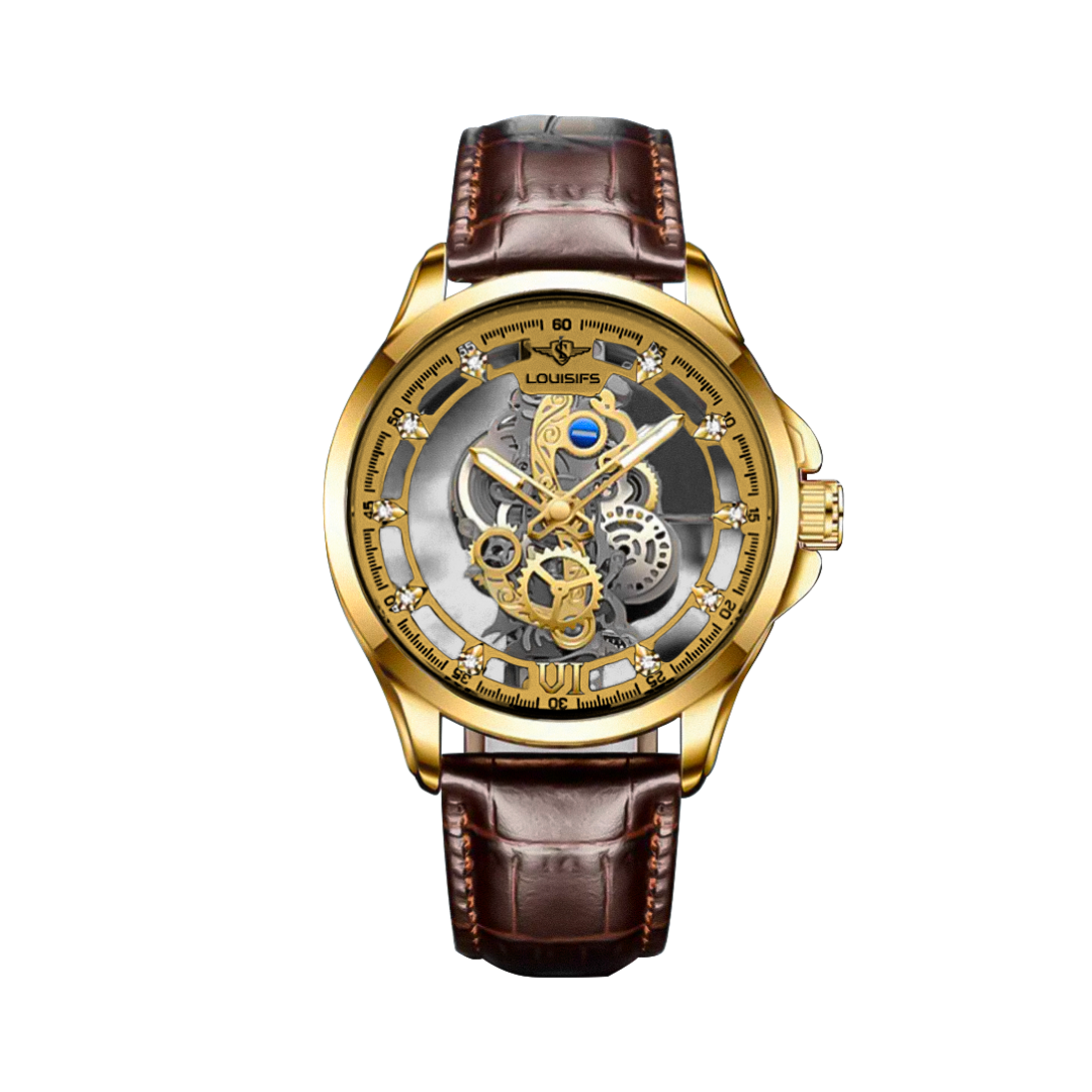 Orion | Doppelseitige Hohl-Design Freizeit-Business-Uhr | 40,5 mm