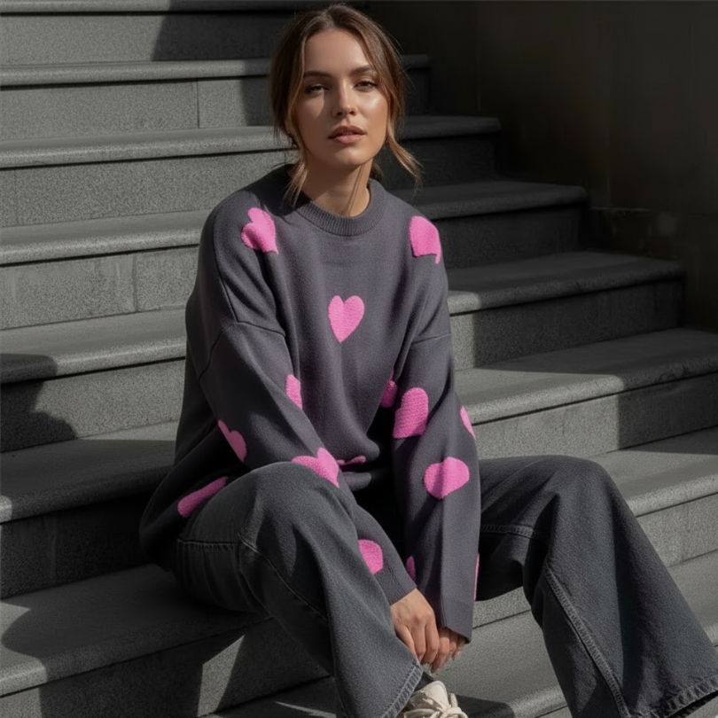 Isla Hearts - Wollpullover in 5 Farben