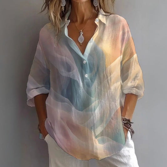 【Langarm】Vintage Gradient Bluse