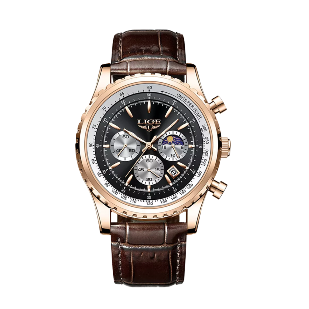 Leo | Elegante Chronograph-Mondphasen-Uhr | 46mm