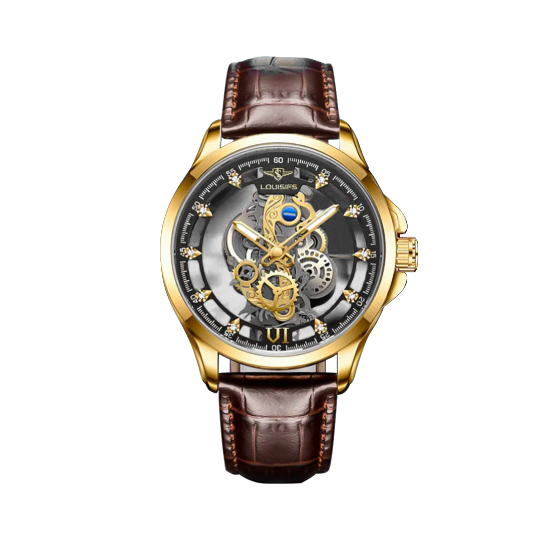 Orion | Doppelseitige Hohl-Design Freizeit-Business-Uhr | 40,5 mm
