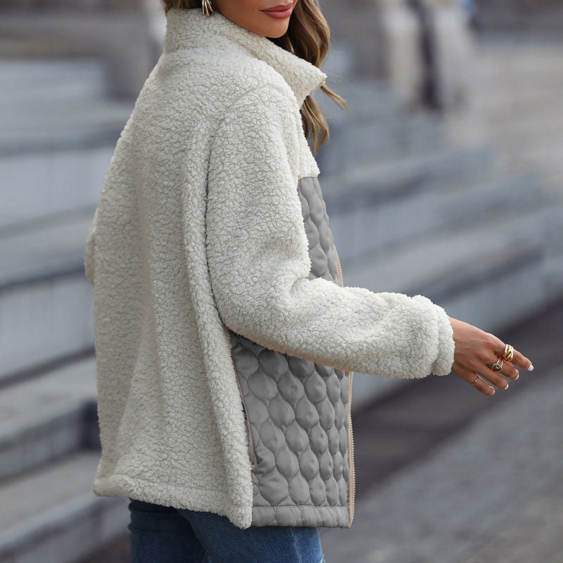 Patchwork Warm Plüschmantel