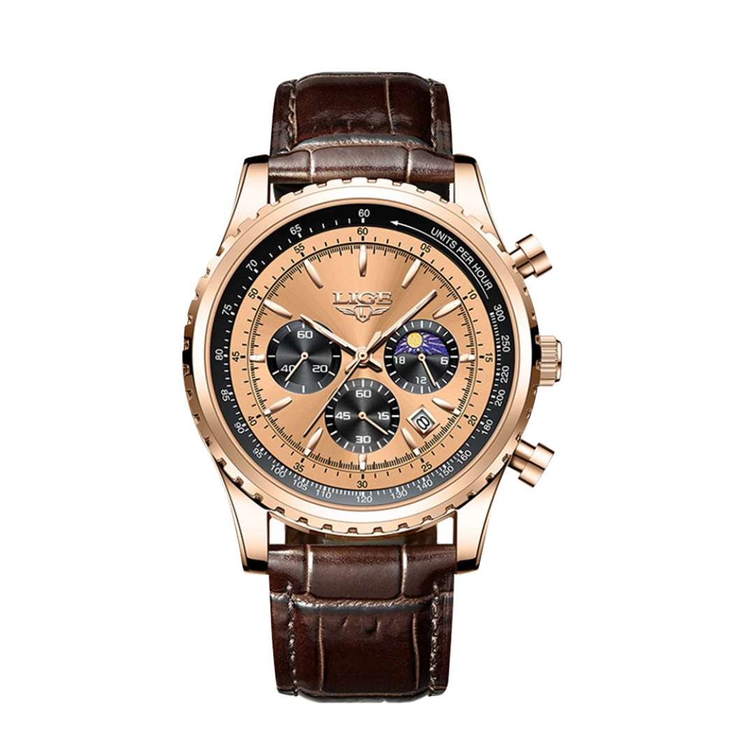 Leo | Elegante Chronograph-Mondphasen-Uhr | 46mm