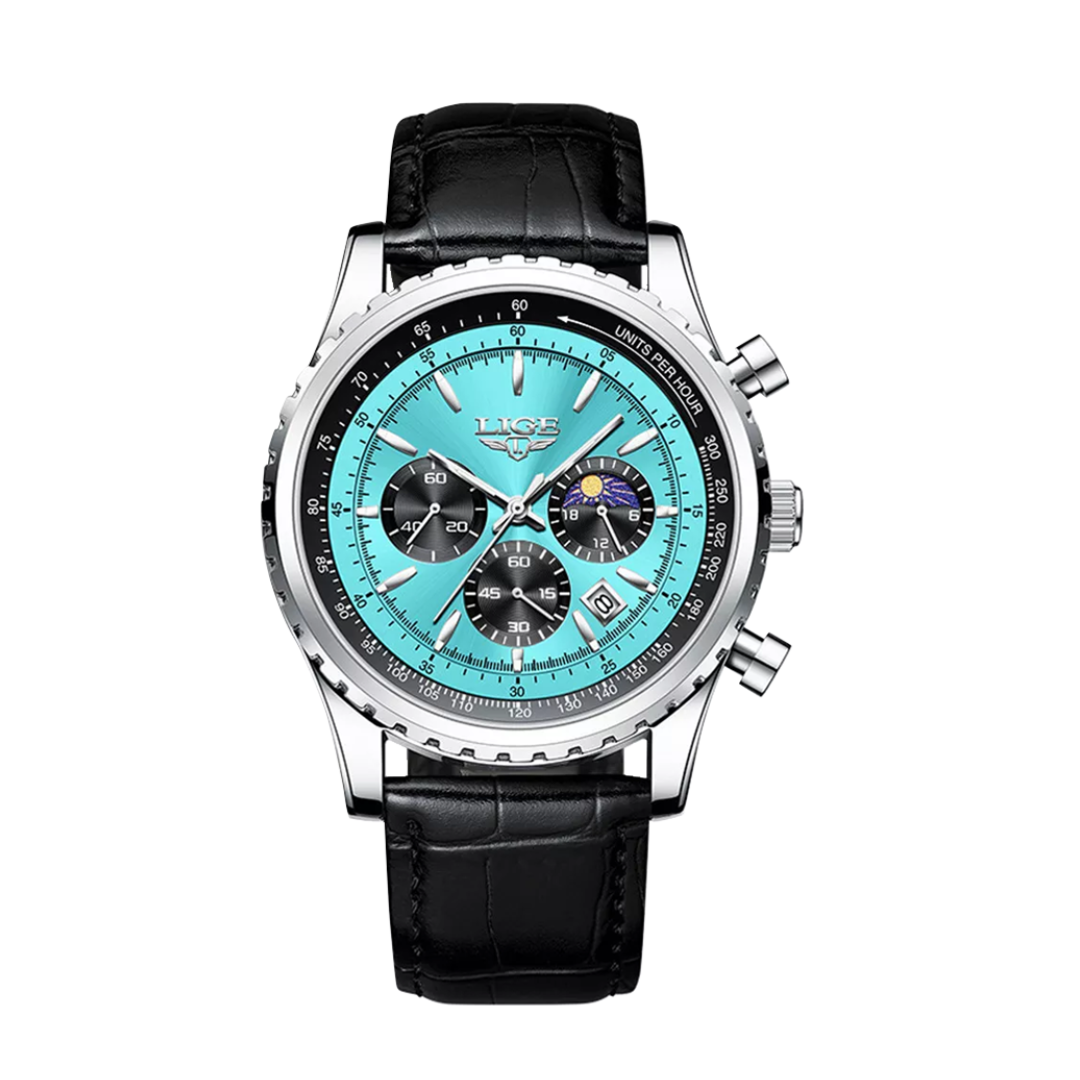 Leo | Elegante Chronograph-Mondphasen-Uhr | 46mm