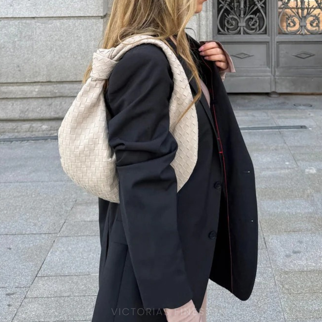 Geknotete Wildleder Schultertasche