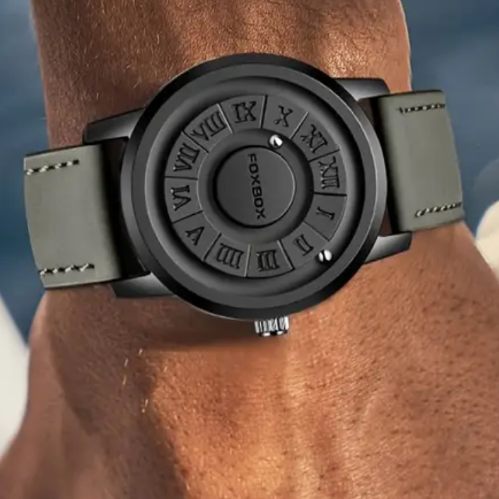 Max | Herren Stylische Armbanduhr mit schwarzem Zifferblatt | 42mm