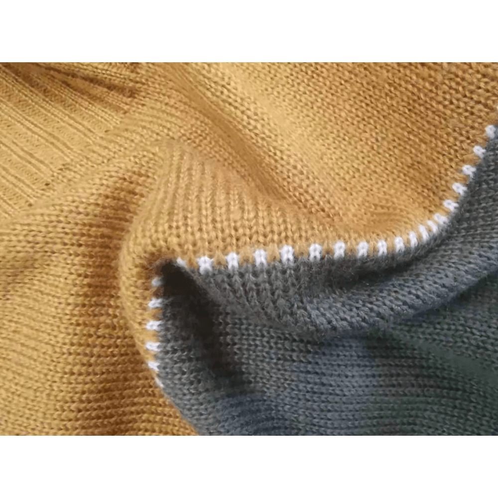 Lässiger Strickpullover für Frauen, Farbblockdesign