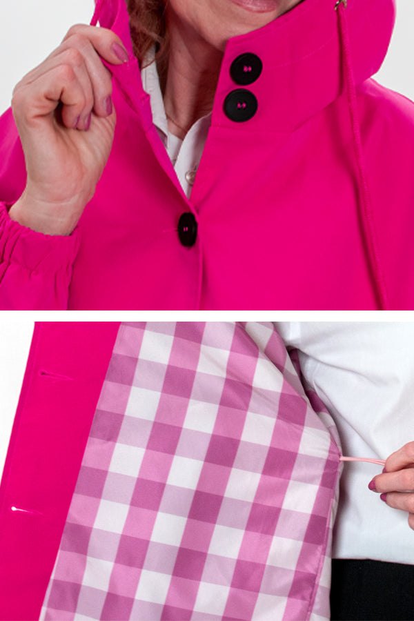 Barbara Pink Regenmantel Windbreaker Jacke