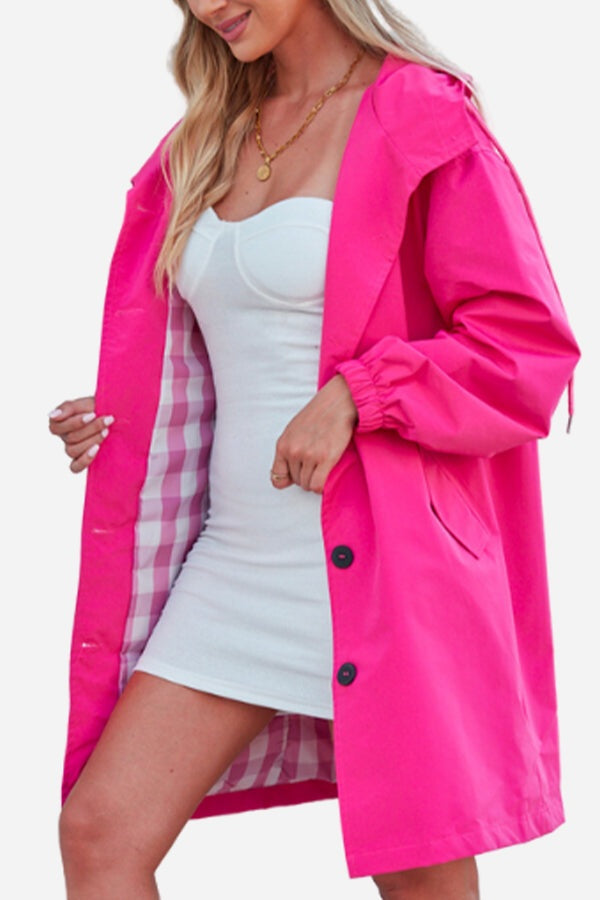 Barbara Pink Regenmantel Windbreaker Jacke